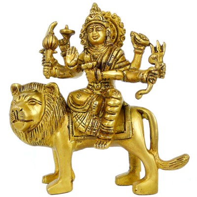 Дурга статуэтка бронза 125*115*46мм