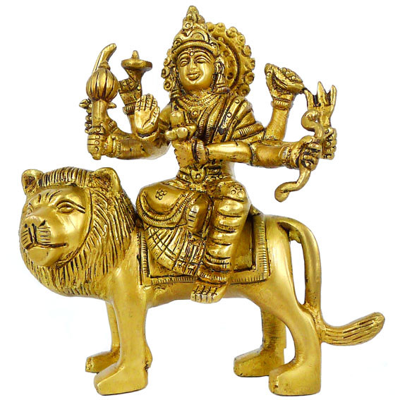 Дурга статуэтка бронза 125*115*46мм