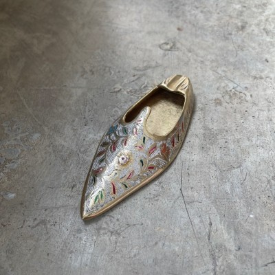 Пепельница латунь резная CHUNIYA JALI белая эмаль