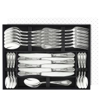 Набор столовый "Классика" 24 предмета из мельхиора с посеребрением