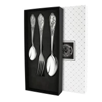 Набор столовый "Весна" с чернением 3 предмета