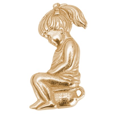 Табличка латунная "Девочка"