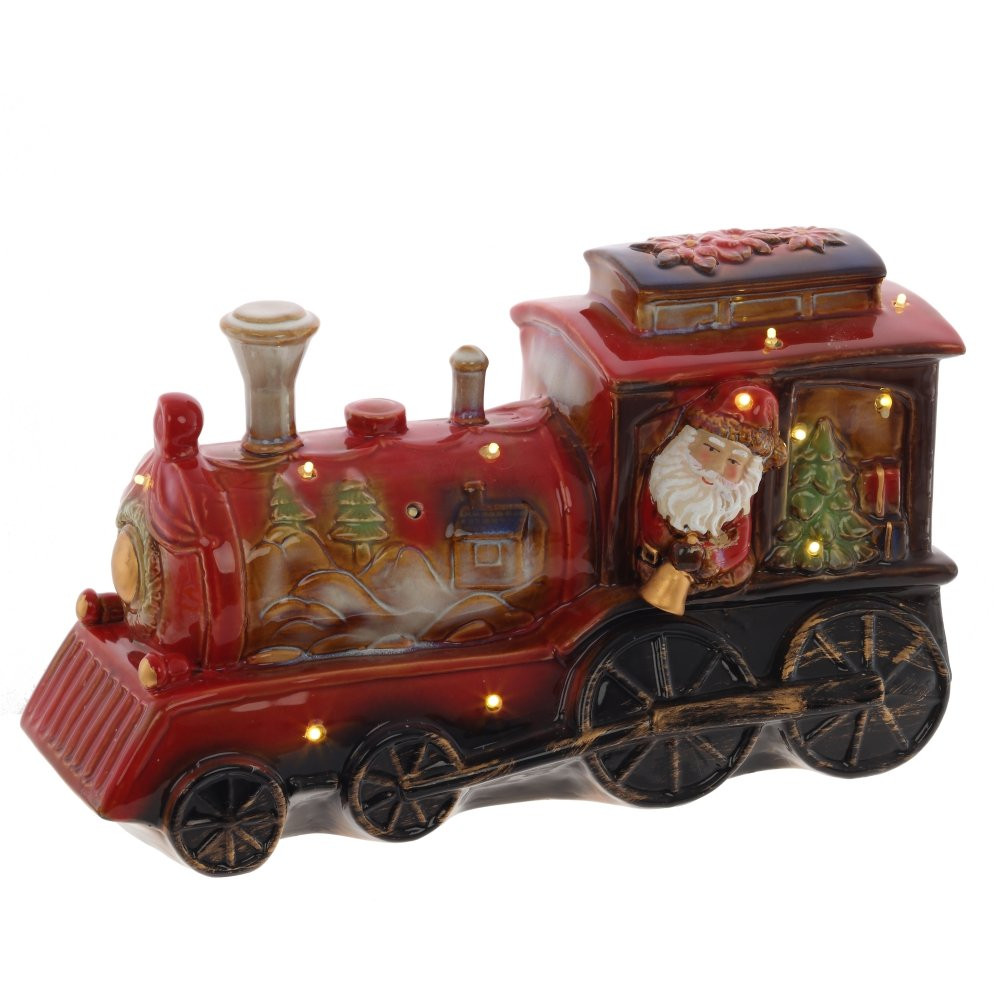 Фигурка декоративная "Поезд" с подсветкой, L34 W14 H21 см, ААА 3шт н/п