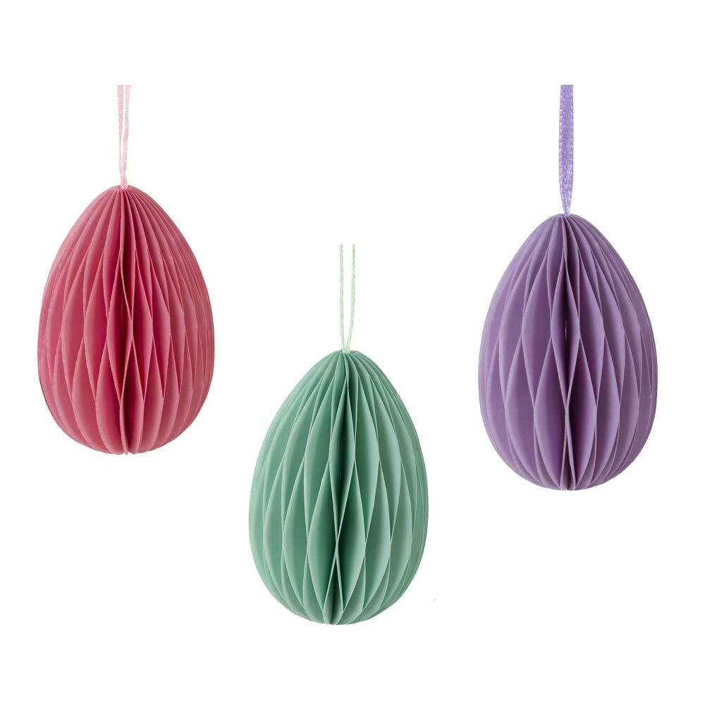 Набор из 3-х изделий декоративных подвесных "Яйцо" (5*7), L16 W5,5 H8 см