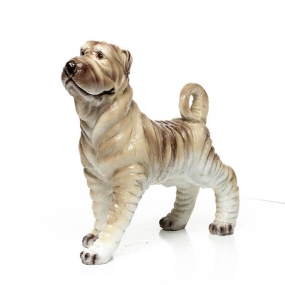 Декоративная садовая фигурка "Шарпей в стойке"