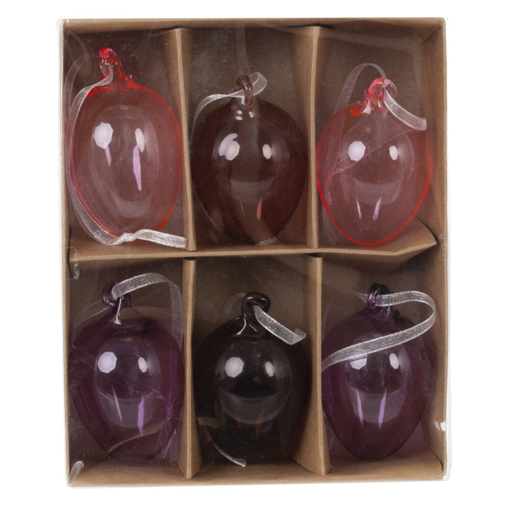 Набор из 6-ти изделий декоративных подвесных "Яйцо пасхальное" (4*7), L13 W15,5 H4 см