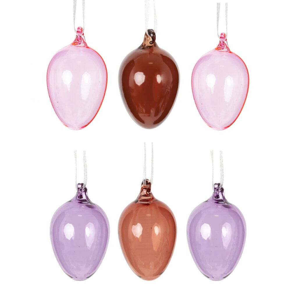 Набор из 6-ти изделий декоративных подвесных "Яйцо пасхальное" (4*7), L13 W15,5 H4 см