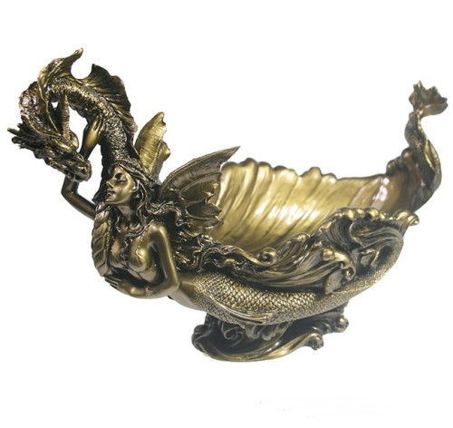 Декоративная чаша "Дракон с русалочкой"   