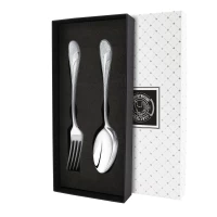 Набор столовый "Метелица": вилка и ложка посеребренный.Набор на 1 персону.