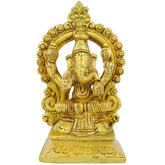 Ганеша статуэтка бронза 142*88*60мм