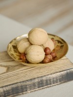 Конфетница латунь резная цветная эмаль h-13 см