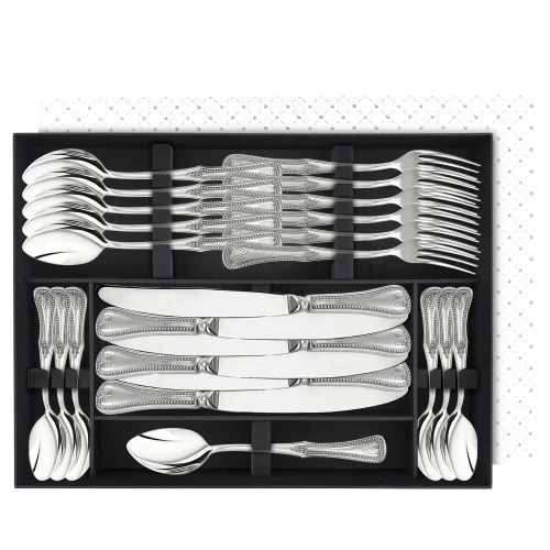 Набор столовый "№11" 24 предмета из мельхиора с посеребрением