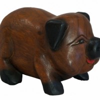 Декоративная статуэтка "Довольный поросенок"