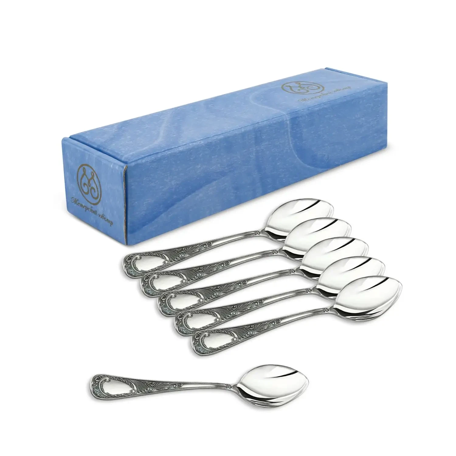 Комплект чайных ложек "Глория" с чернением 6 предметов Комплект чайных ложек "Глория" с чернением 6 предметов