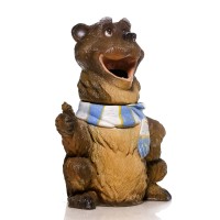 Садовая урна "Медведь с шарфом"    