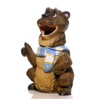 Садовая урна "Медведь с шарфом"    