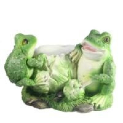 Садовое кашпо "Лягушки на грядке"     