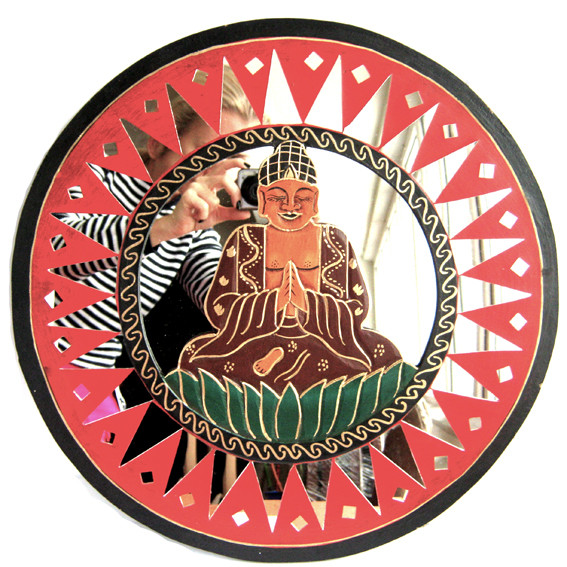 Зеркало - панно Будда 40см дерево