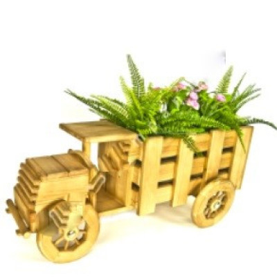 Садовая фигурка "Грузовичок с плетеным кузовом"
