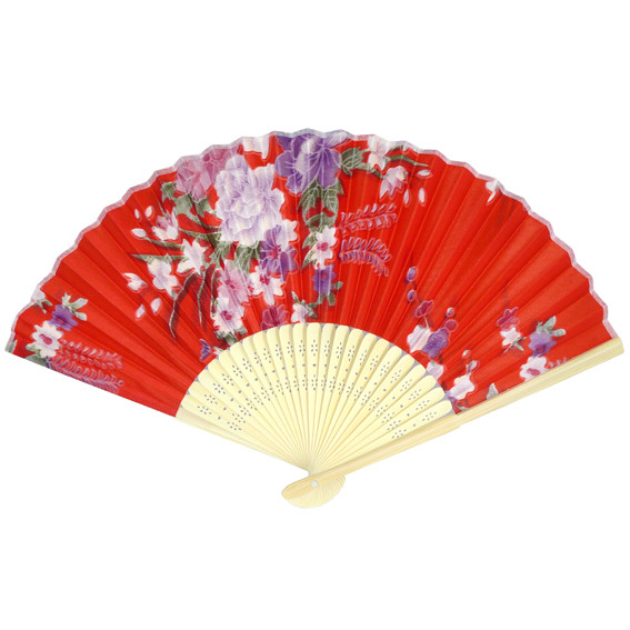 Z349-6 Веер 21х36см дерево, ткань