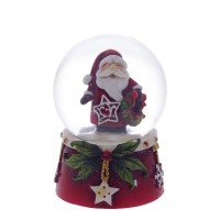 Фигурка декоративная в стекл. шаре "Дед Мороз", D4,5 см, L4,5 W4,5 H6,5 см, 2в.