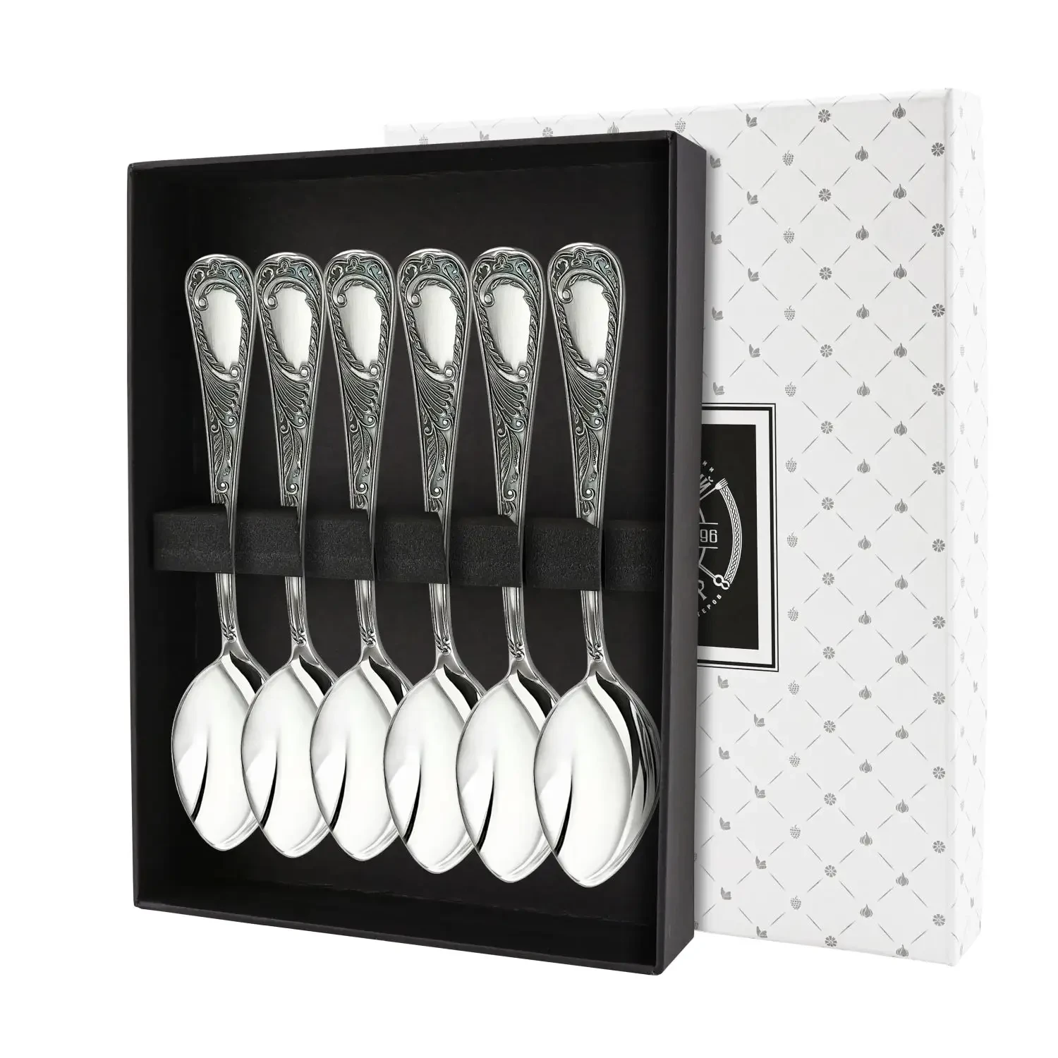 Набор чайных ложек "Глория" с чернением 6 предметов