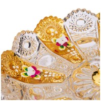 Ваза-этажерка для фруктов "Золотые лепестки"