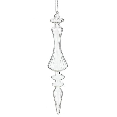 Набор из 2 шт: Украшение новогоднее "Фигурная сосулька", L32,5 W15 H7,5 см