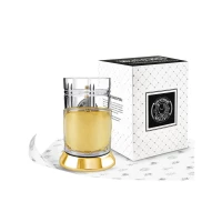 Набор для чая никелированный с позолотой  "Обезличенный" (новая пластина) (2)