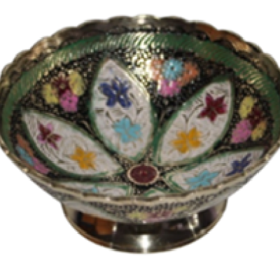 Конфетница латунь резная цветная эмаль