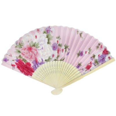 Веер 21х36см дерево, ткань