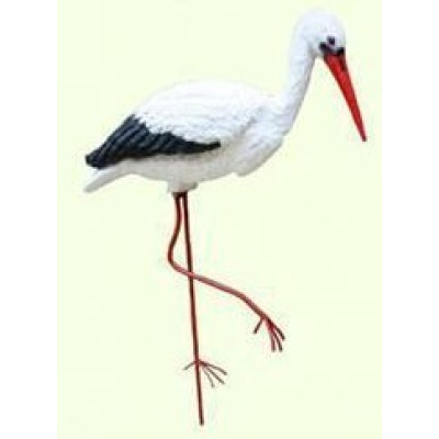 Декоративная садовая фигурка "Белый аист"