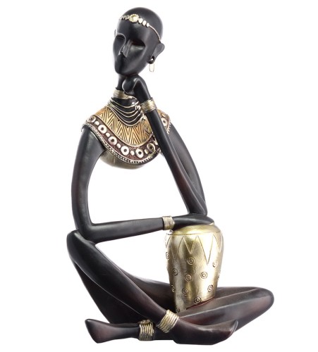 Интерьерная фигурка "Африканка с вазой"