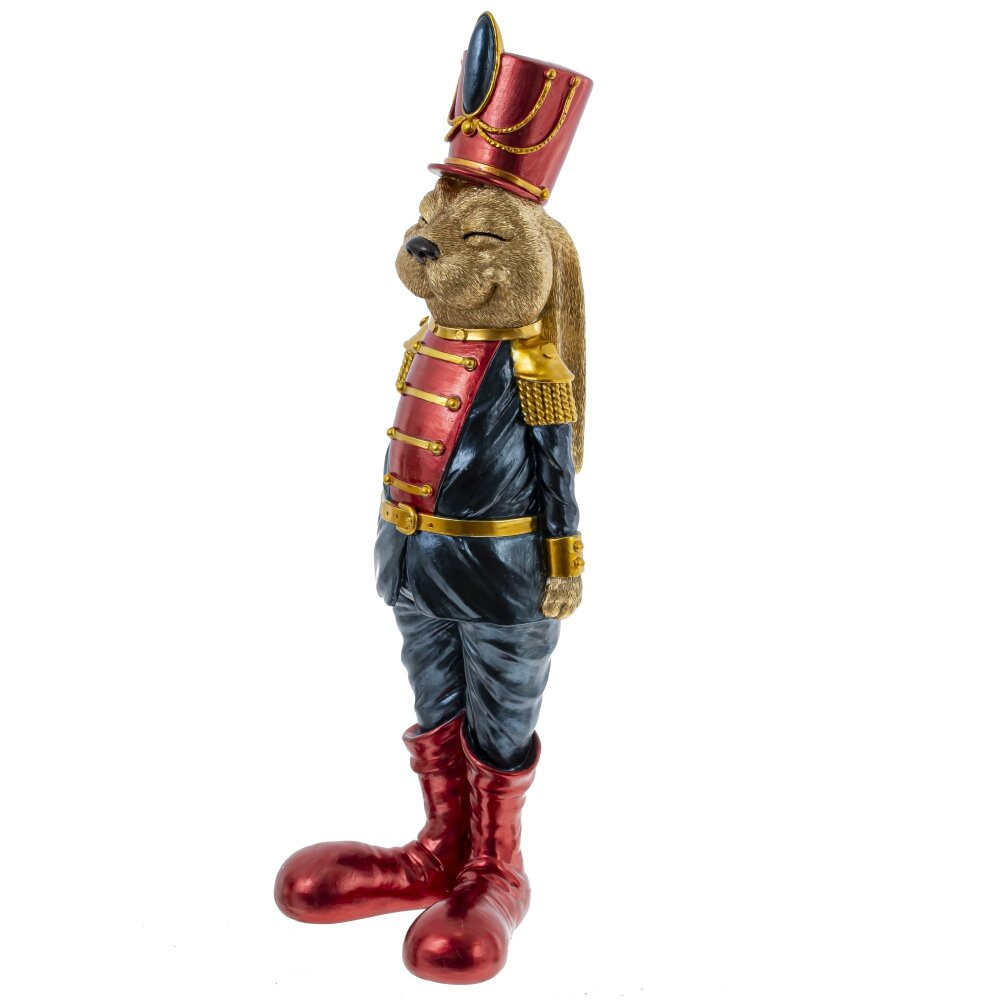 Фигурка декоративная "Солдатик-зайка", L11,5 W10 H37 см
