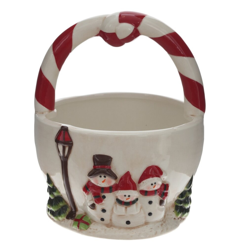Конфетница "Снеговик", L15,5 W15,5 H19 Конфетница "Снеговик", L15,5 W15,5 H19