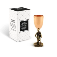 Рюмка "Гусар с барабаном" медь-латунь с чернением