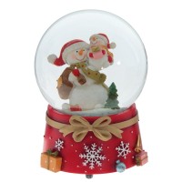 Фигурка декоративная в стекл. Шаре "Новый год" (вьюга), D 10 см, L10 W10 H12,5 см, 2в.