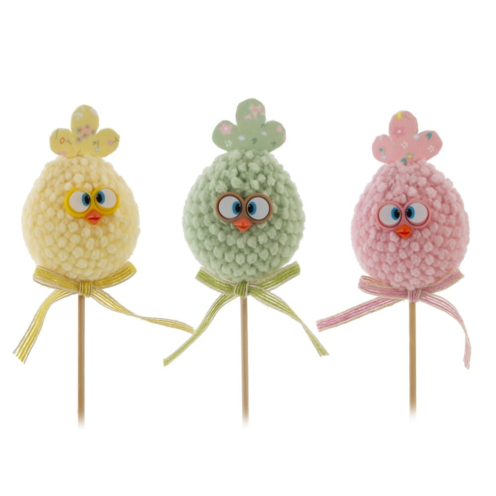 Изделие декоративное (вставка) "Яйцо" (блок 12 шт) (6*5*8), L6 W5 H25 см, 3в.