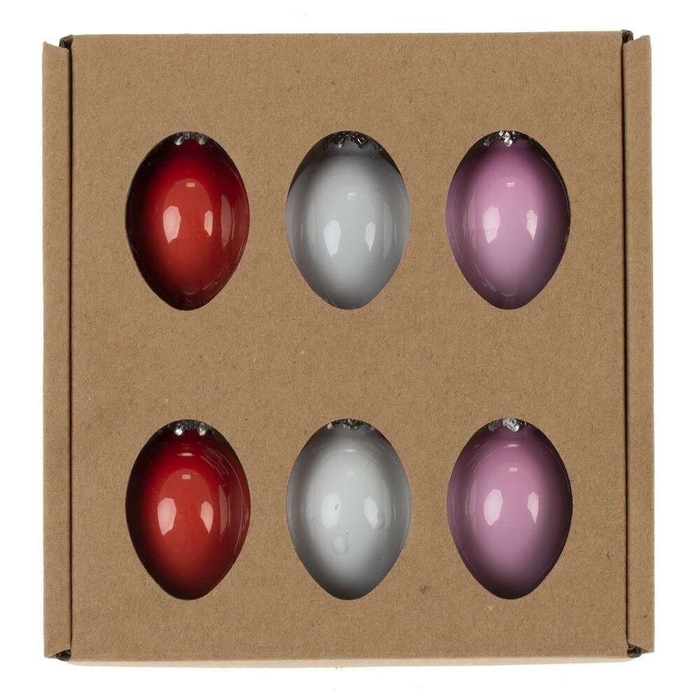 Набор из 6-ти изделий декоративных подвесных "Яйцо" (3*4,5), L3 W3 H4,5 см