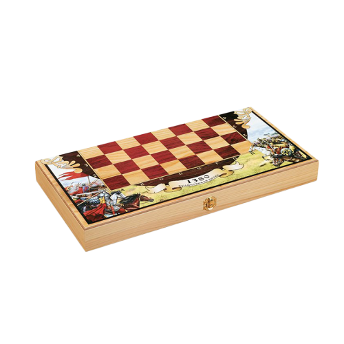 Подарочный набор игр шахматы, нарды, шашки с доской  Куликовская Битва