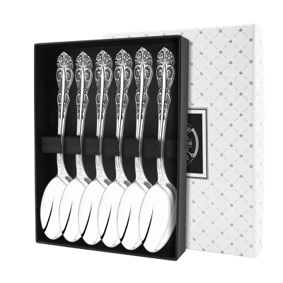 Набор чайной ложки "Юбилейный" посеребренный с чернением