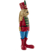 Фигурка декоративная "Солдатик-зайка", L11,5 W10 H37 см