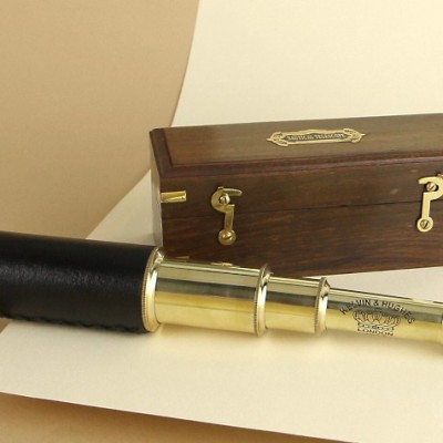 Подзорная труба в деревянном футляре "Морская романтика"