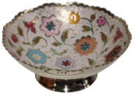 Конфетница латунь резная цветная эмаль