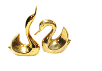 набор пара латунь резная полированная h-18 см