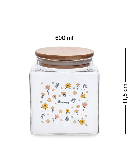 GS- 15/1 Банка для сыпучих "Вальс цветов" 600мл