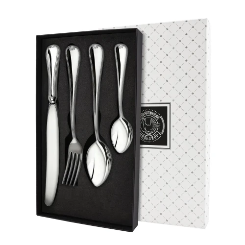 Набор столовый "Эгоист-№8"4 предмета из мельхиора с посеребрением