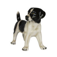 Статуэтка собаки породы Джек Рассел бело-черный