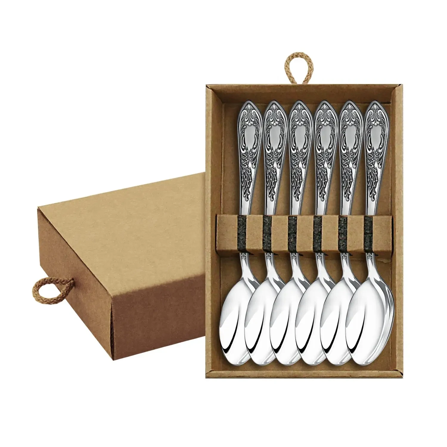 Набор чайных ложек "Жасмин" посеребренный