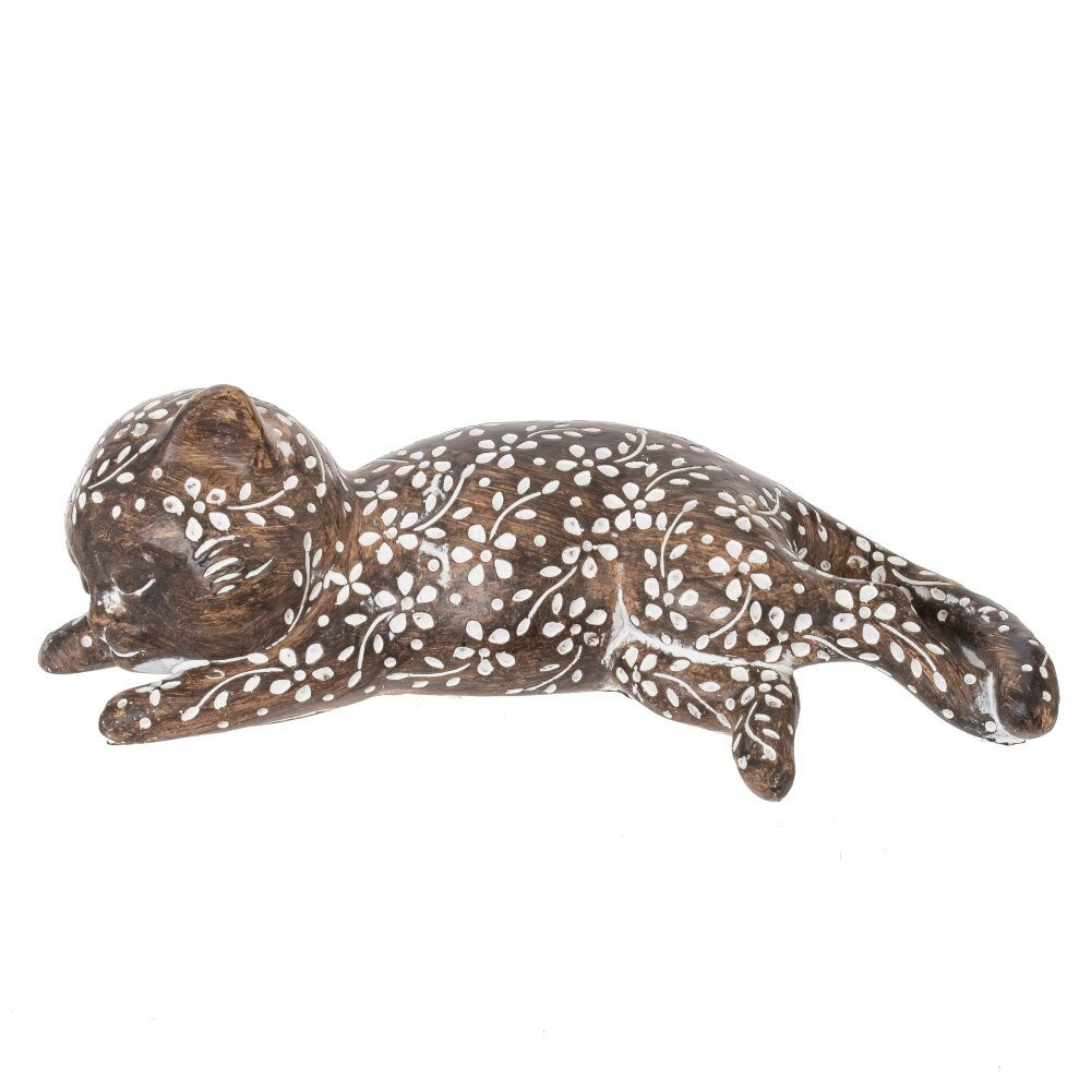 Фигурка декоративная "Цветочная Кошка", L19 W8 H6,5 см